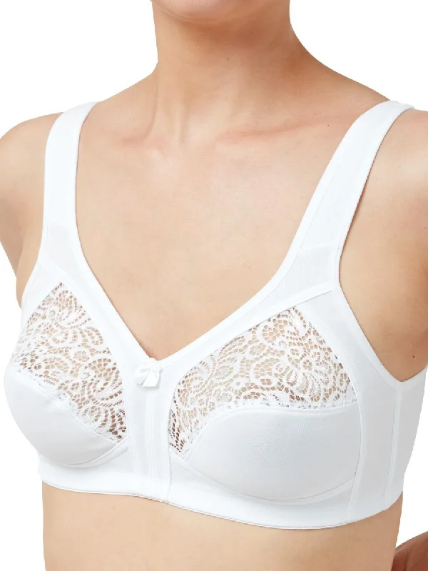 Lace Soft Cup Bra - White