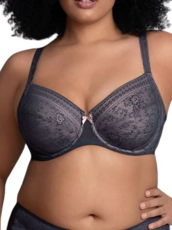 Fleur Underwired Bra - Anthracite