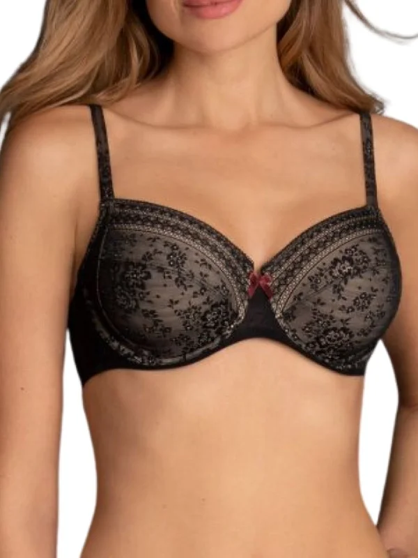 Fleur Underwired Bra - Black