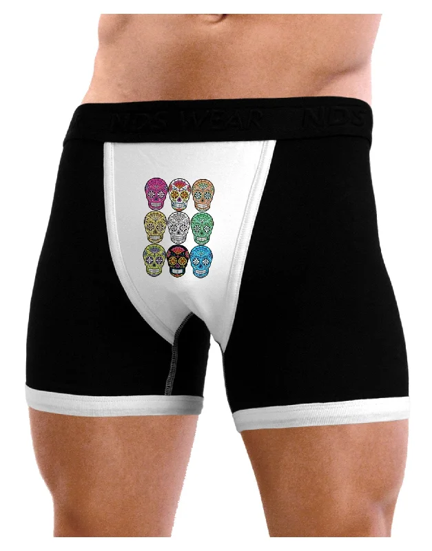 Dia de los Muertos Calaveras Sugar Skulls Mens Boxer Brief Underwear