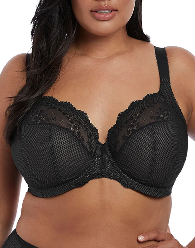 Elomi Charley Stretch Underwire Plunge Bra Black EL4382