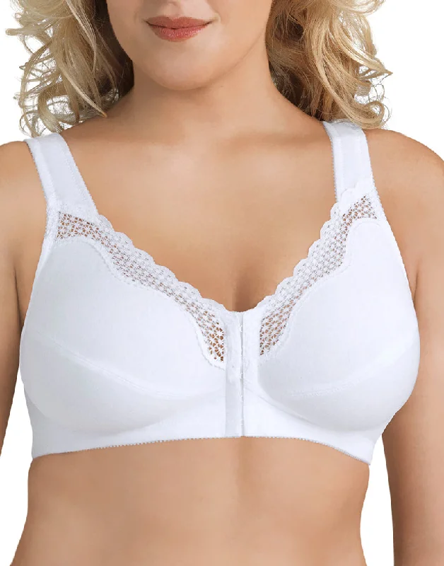 Exquisite Form Fully Front Close Cotton Posture Bra with Lace 5100531