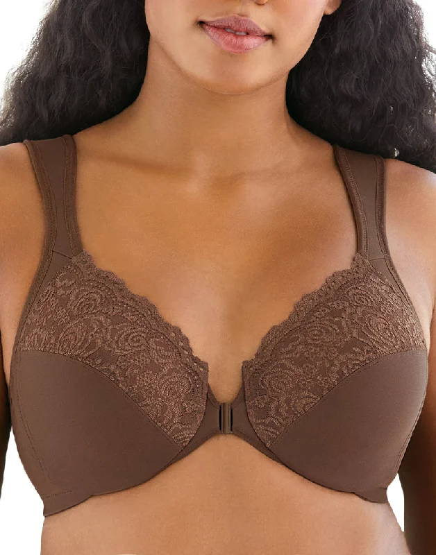 Glamorise Front Close Wonderwire Bra Mocha 1245