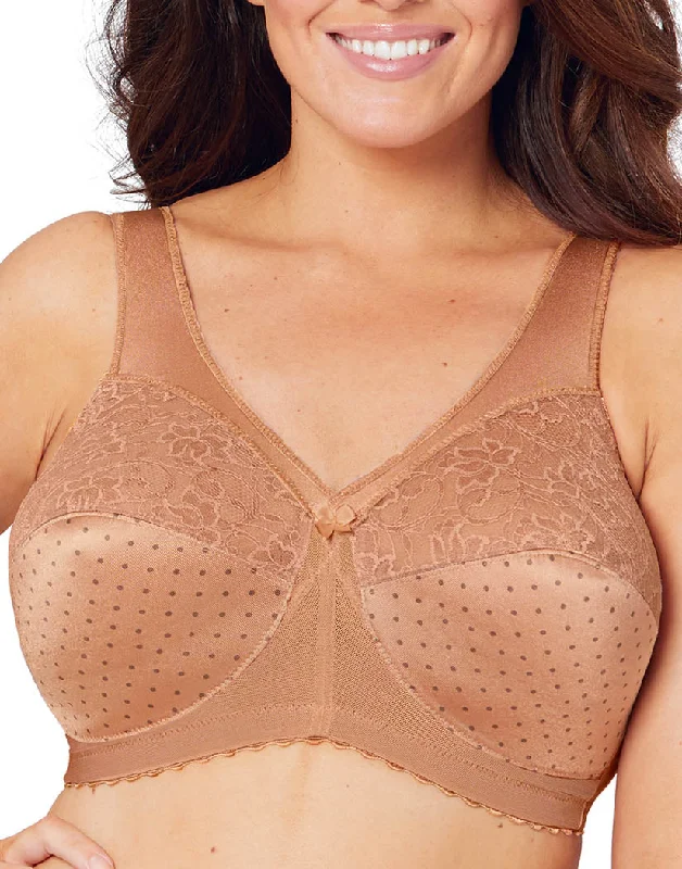 Glamorise Magic Lift Full Figure Soft Cup Support Bra Cappuccino - G-1000