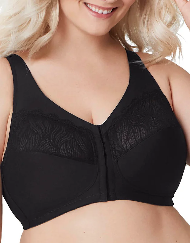 Glamorise Natural Shape Front-Close Support Bra Black 1210