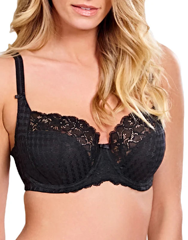 Panache Envy Unlined Underwire Balconette Bra Black 7285