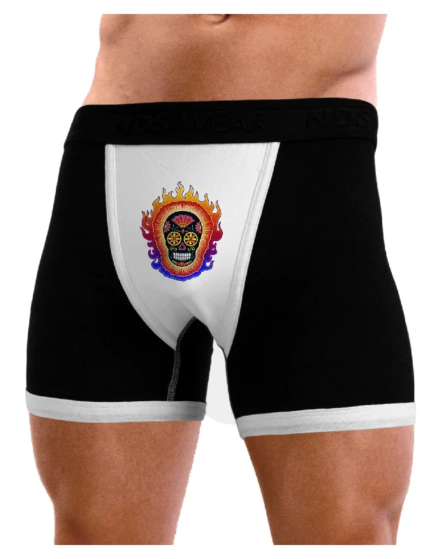 Sacred Calavera Day of the Dead Sugar Skull Mens Boxer Brief Underwear