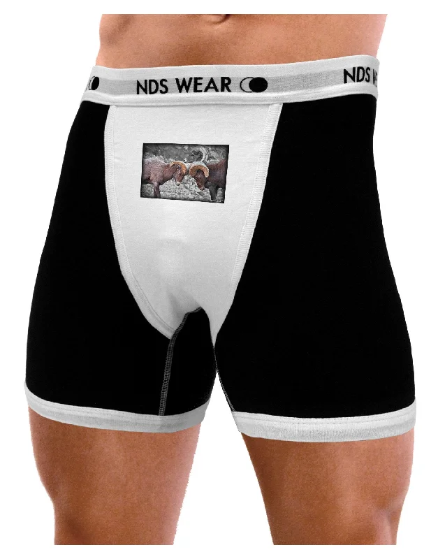 CO Bighorn Head Butt Desaturated Mens Boxer Brief Underwear