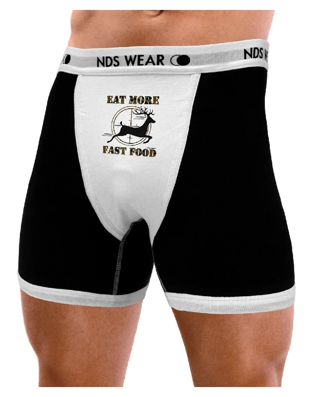 Eat More Fast Food - Deer Mens Boxer Brief Underwear