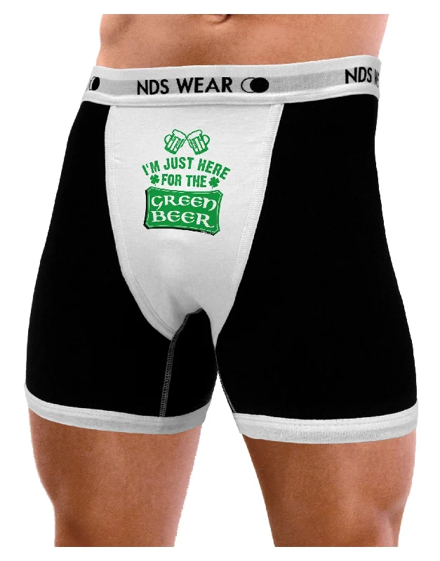 Just Here For The Green Beer Mens Boxer Brief Underwear