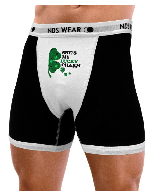 She's My Lucky Charm - Right Mens Boxer Brief Underwear