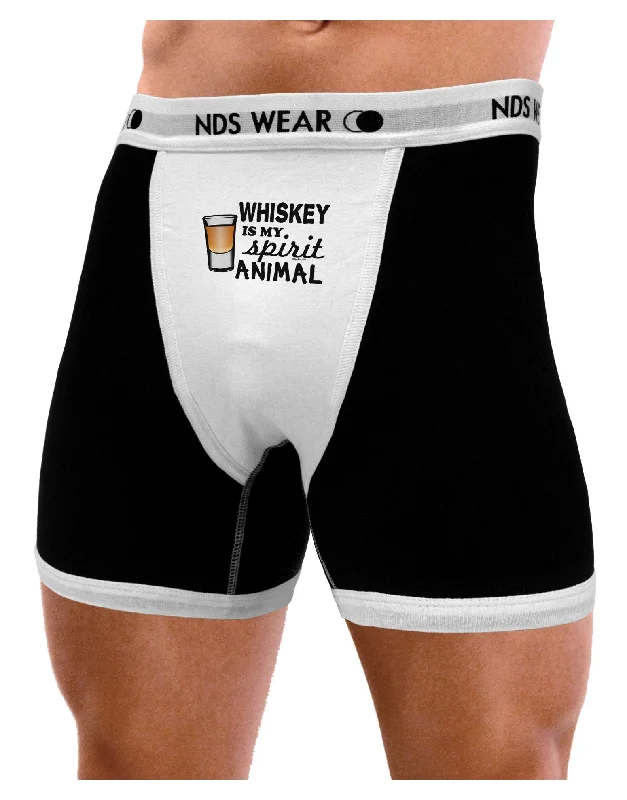 TooLoud Whiskey Is My Spirit Animal Mens Boxer Brief Underwear