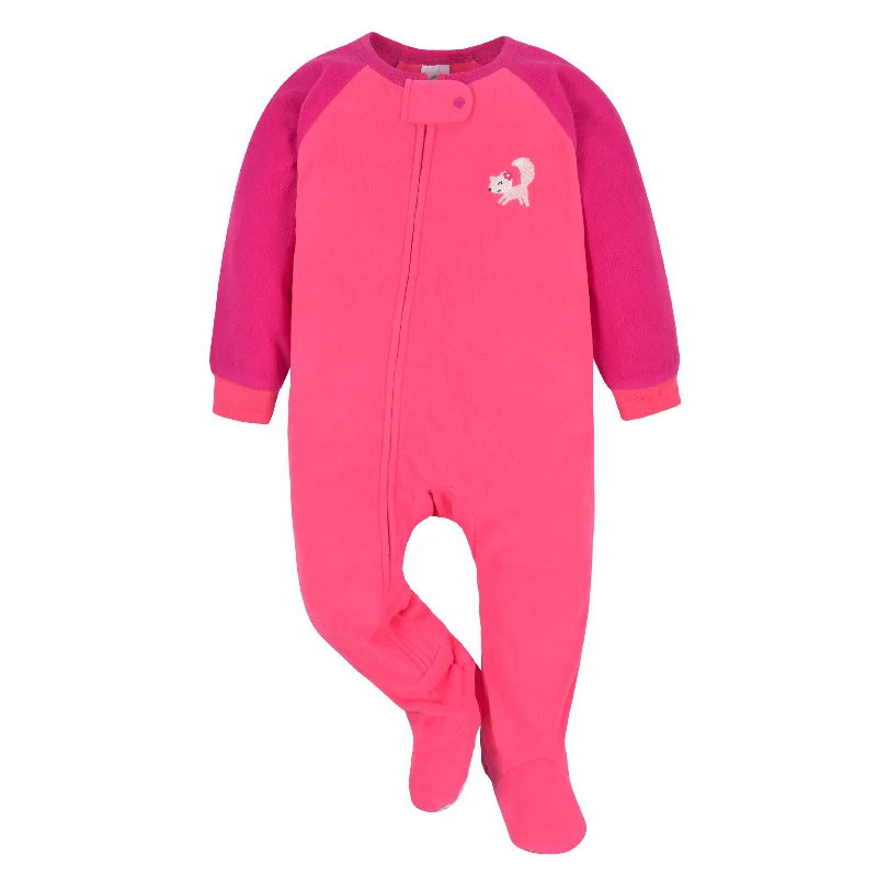 Infant & Toddler Girls Fox Fleece Pajamas