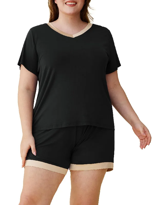 Women's Plus Size Pajamas Set Soft Shorts Viscose Sleepwear