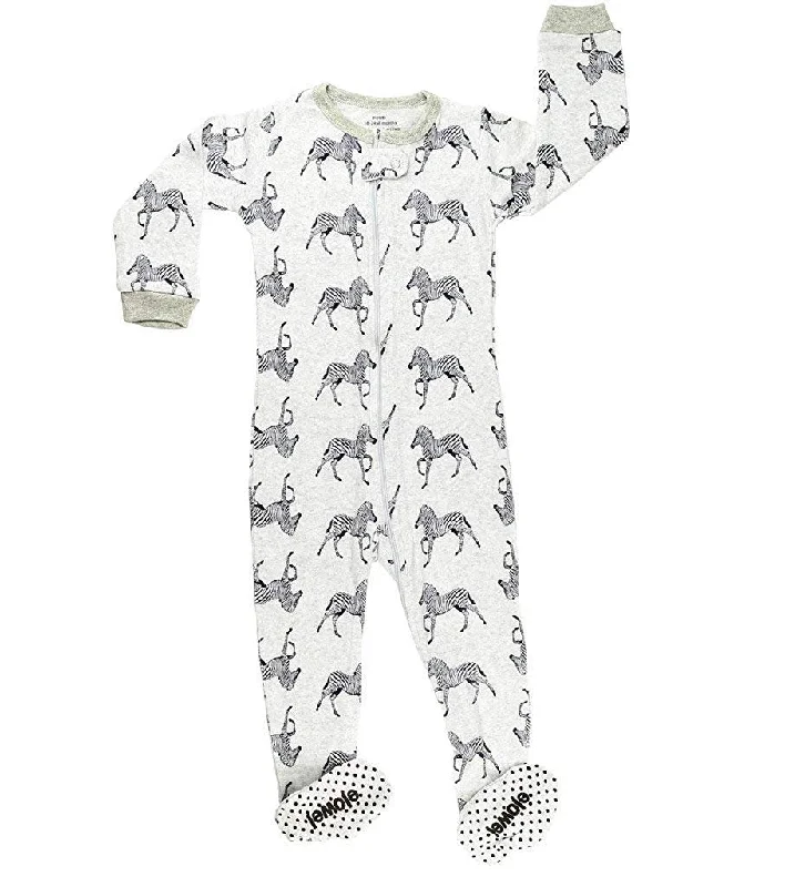 Elowel Baby Boys Footed Zeebra Christmas pajamas men Pajama Sleeper 100% Cotton (Size 6M-5Years)