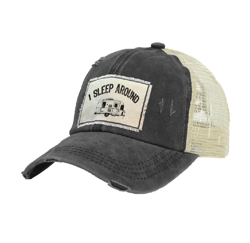 I Sleep Around - Vintage Distressed Trucker Adult Hat