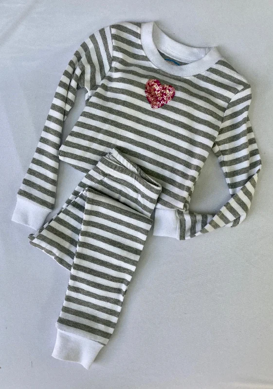 Kids/Tween Striped Heart Pajama