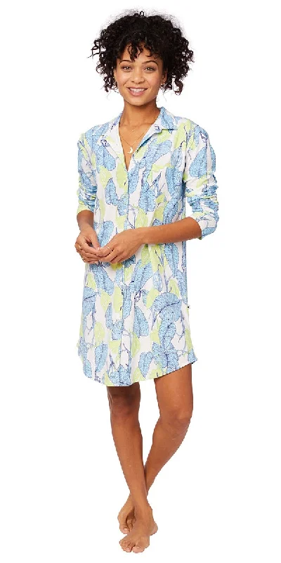 Cotton Knit Nightgown or Night Shirt - Palm Beach