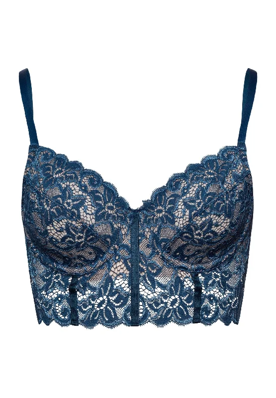 Marlene Lace Corset Underwire Bra | Mystic Blue 70893-1652