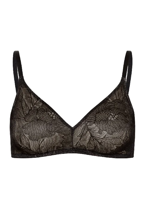 Tina Floral Soft Cup Bra | Black Beauty 70925-2199