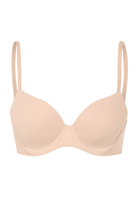 Cotton Sensation Padded T-Shirt Bra | Beige 71382-274