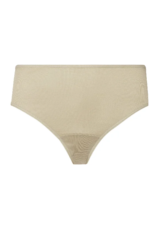 Luxury Moments Lace Back Cotton Brief | Moss Green 71480-2720