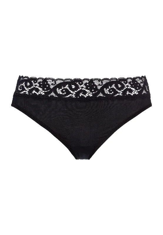 Moments Cotton Hi-Cut Brief | Black 71481-019