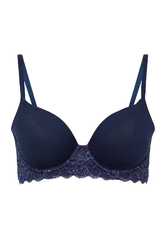 Luxury Moments Lace T-Shirt Bra | Deep Navy 71503-1610