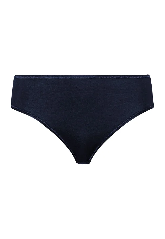 Cotton Seamless Cotton Hi-Cut Full Brief | Deep Navy 71626-1610