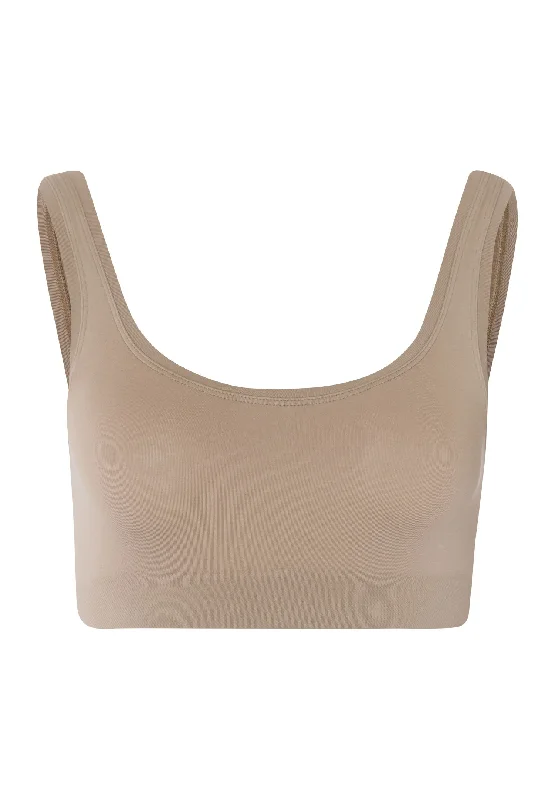 Touch Feeling Crop Top | Deep Taupe 71810-2828