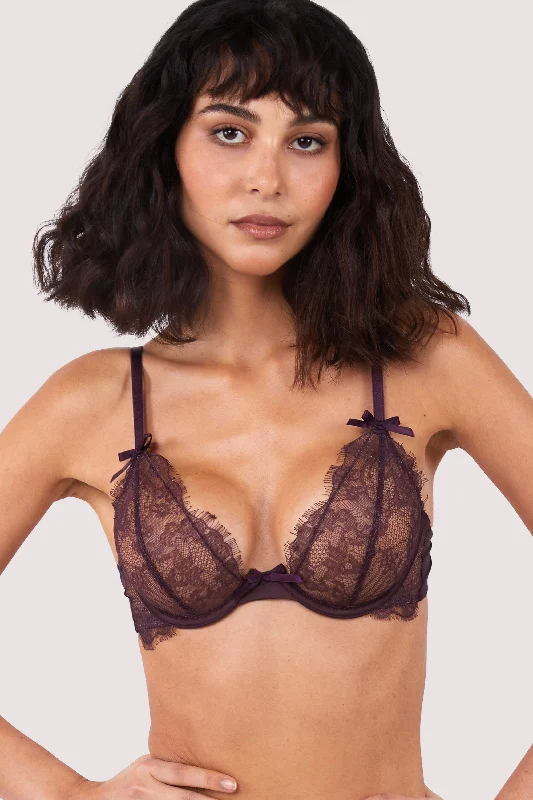 Alvara Plum Lace Bra