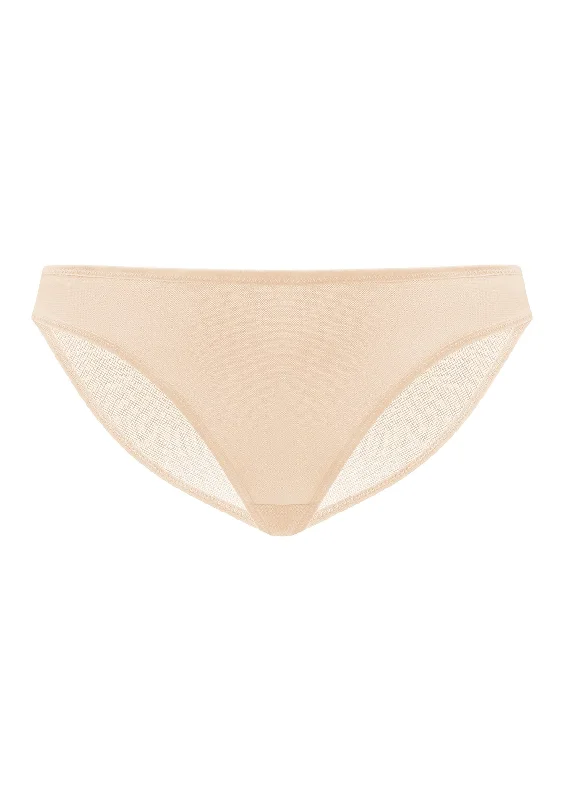 Billie Smooth Beige Sheer Mesh Bikini Underwear