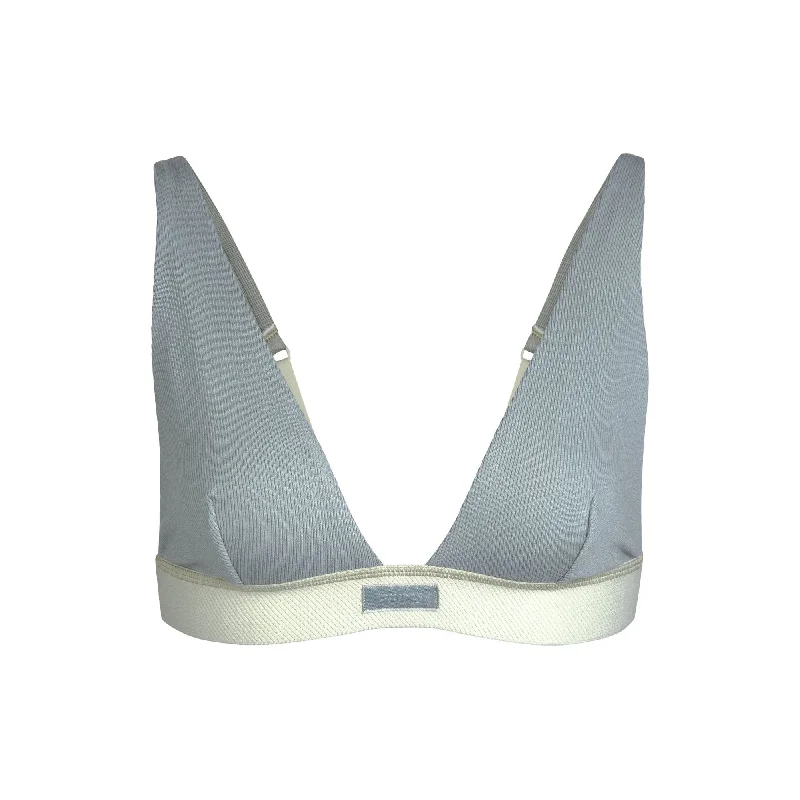 COTTON PLUNGE BRALETTE | MINERAL