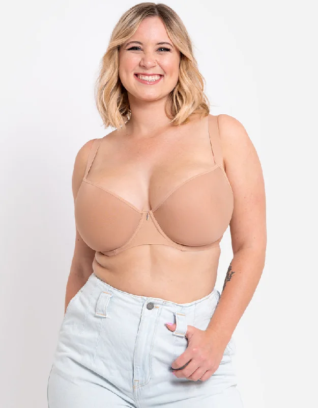 Curvy Kate Smoothie Spacer Moulded T-Shirt Plunge Bra Latte