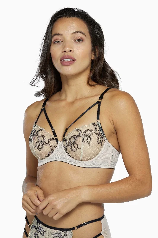 Dakota Snake High Apex Bra with Overbust Straps