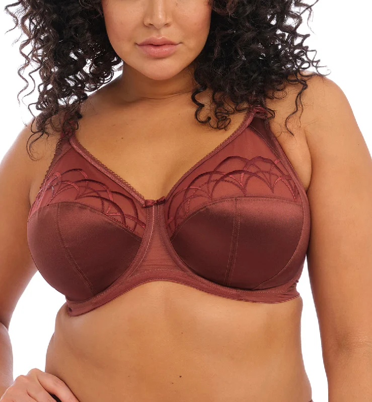 Elomi Cate Embroidered Full Cup Banded Underwire Bra (4030) - Dark Copper