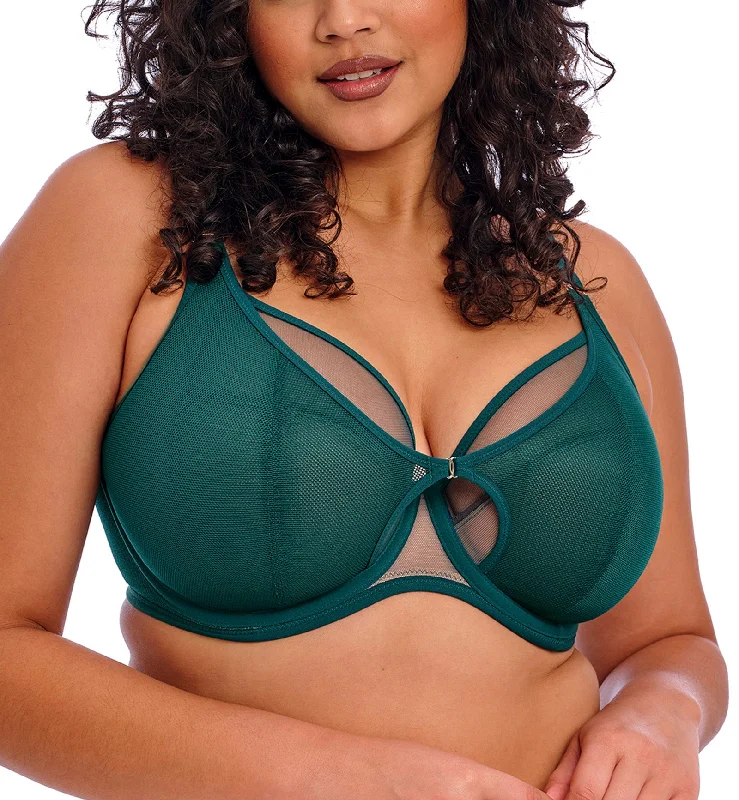 Elomi Kintai Peek-a-Boo Plunge Underwire Bra (301202) - Deep Teal