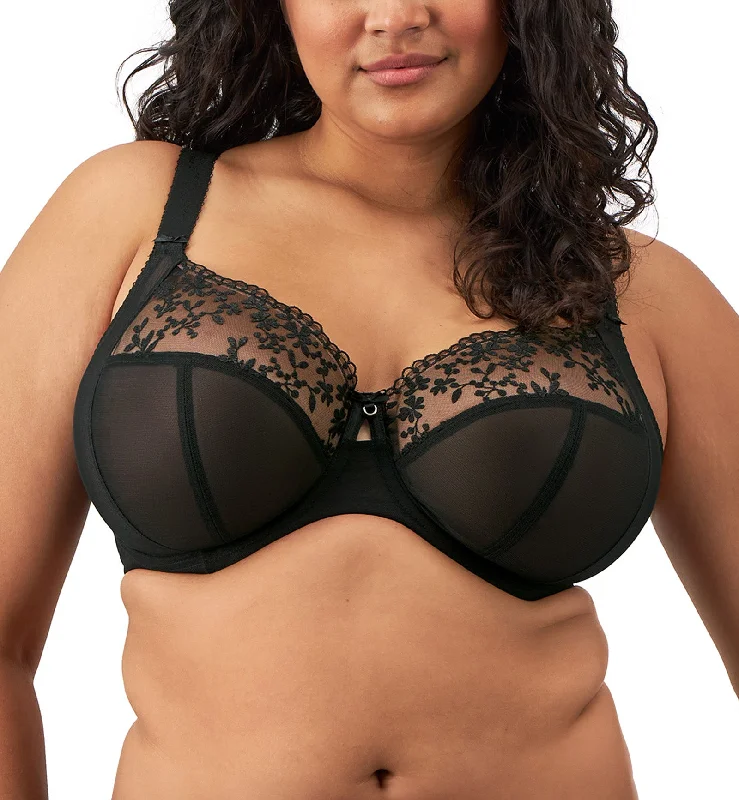 Elomi Zarla Stretch Lace Banded Underwire Bra (302505) - Black