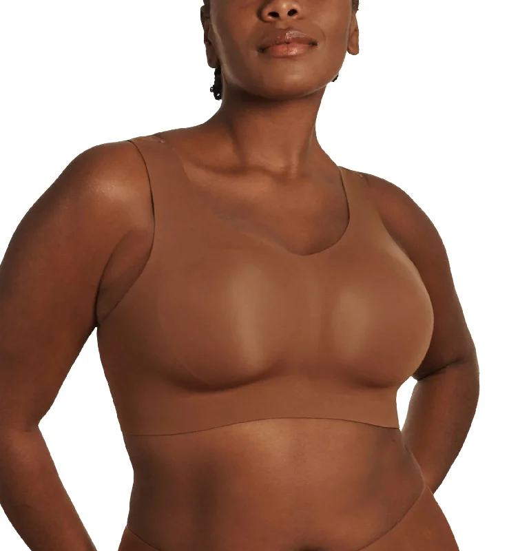 Evelyn & Bobbie DEFY V-Neck Bralette w/ Removable Pads (1728﻿) - Clay