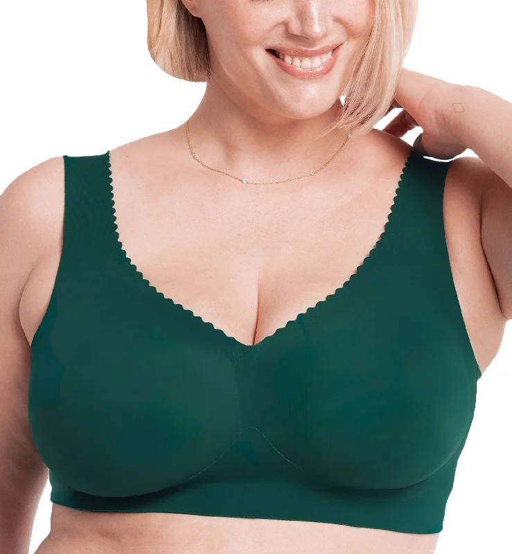 Evelyn & Bobbie EVELYN Deep V-Neck Bralette (1834) - Monstera Green