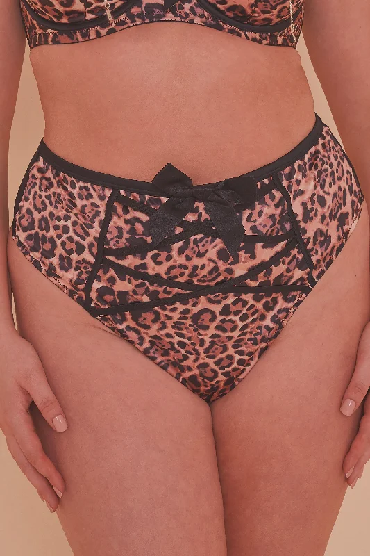 Felicity Hayward Orchard Leopard High Waist Thong Curve