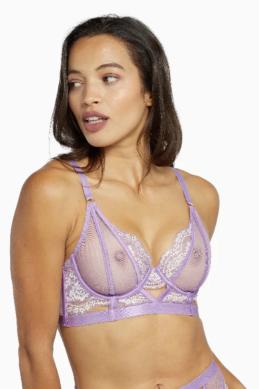 Fenella Lace and Net Longline Bra Core