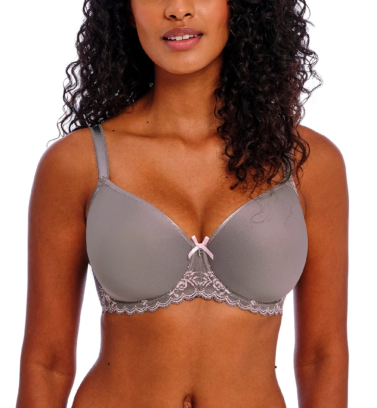 Freya Offbeat Decadence Spacer Molded Underwire Bra (402510) - Grey/Pink