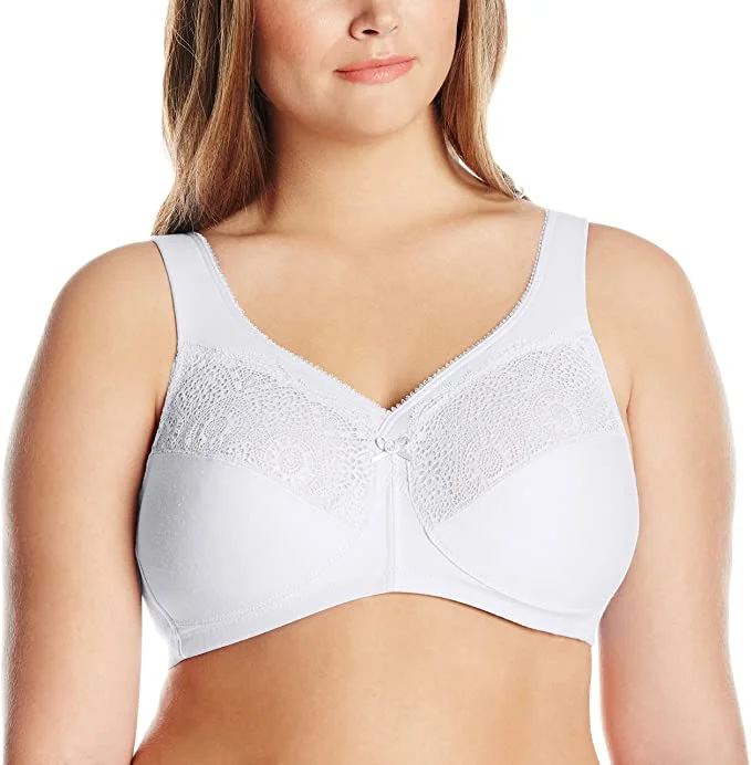 Glamorise 1031, Magic Lift Cotton and Lace Bra