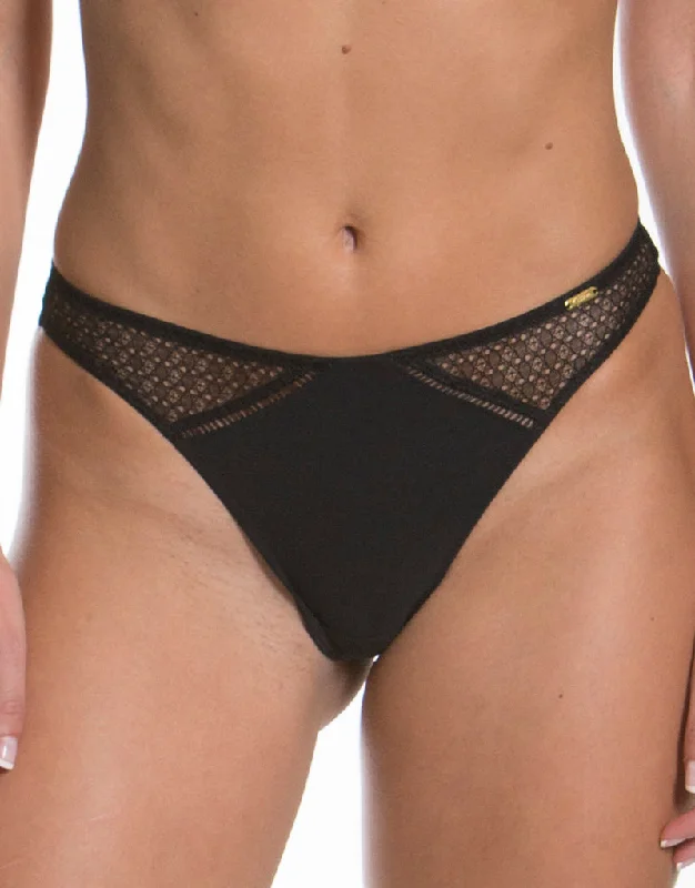 Gossard Graphic Luxe Thong Black