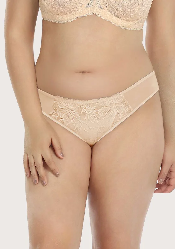 HSIA Breathable Sexy Lace Beige Cream Bikini Underwear