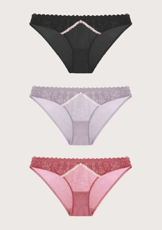 HSIA Contrast Color Bikini Panties 3 Pack