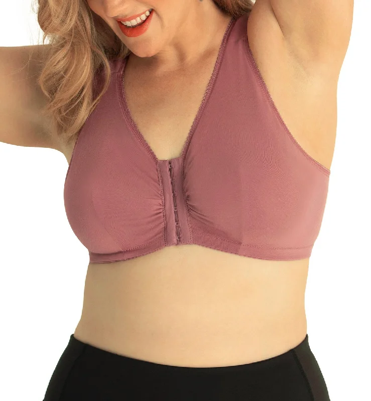 Leading Lady Meryl Cotton Front Closure Bra (110) - Wistful Mauve