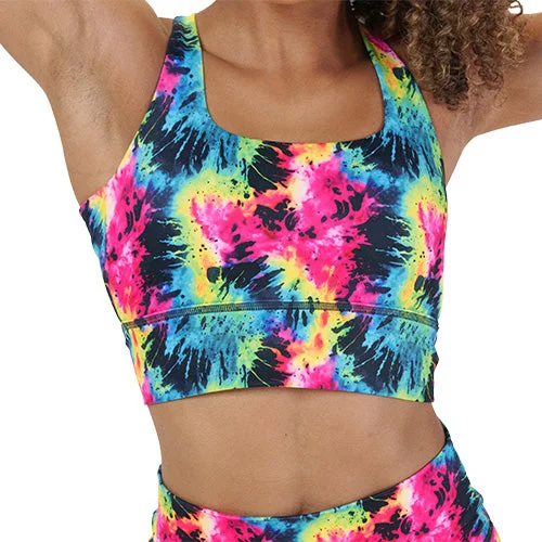 Longline Bra | Neon Tie Dye