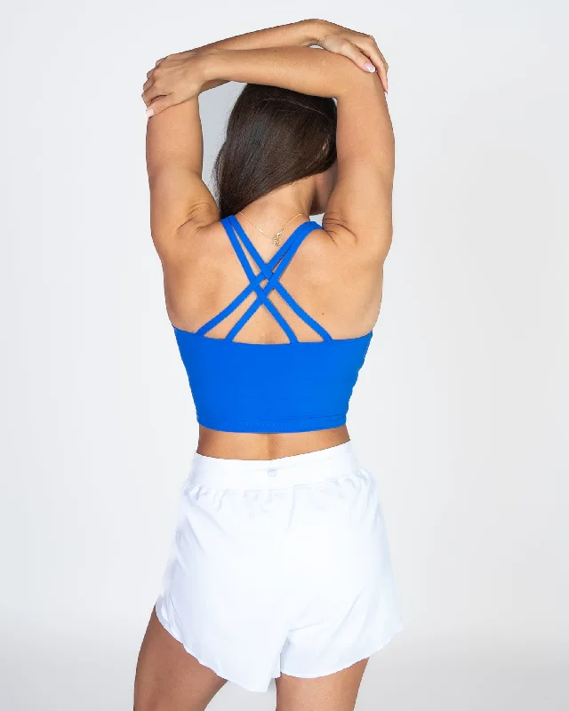 Lux Performance Crop - Cobalt - FINAL SALE